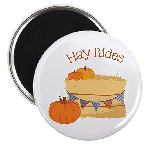 CafePress Hay Rides Magnets 2.25" Round Magnet, Refrigerator Magnet