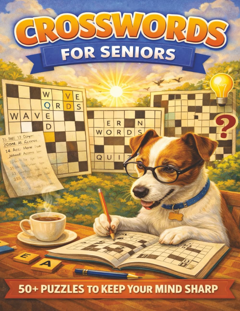 Crossword Puzzles for Seniors: 50+ Large Print Brain-Boosting Crosswords to Keep Your Mind Sharp and Active