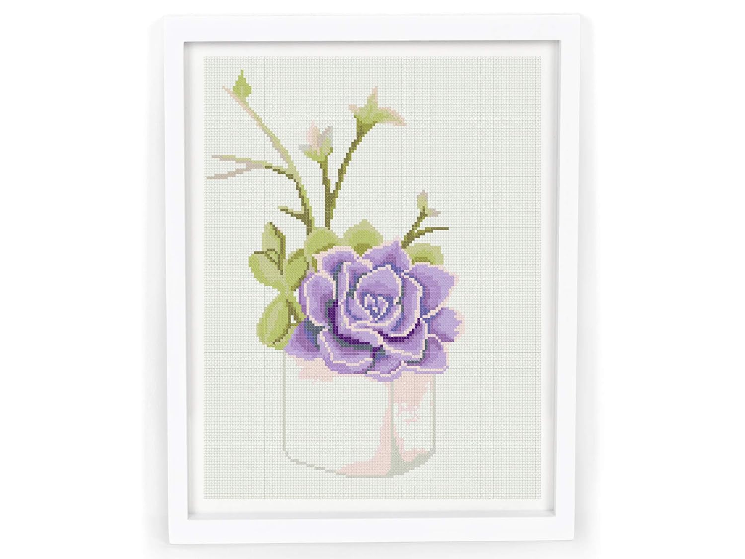 Cross Stitch Pattern Flowers PDF, Counted Modern Easy Cactus Succulenten Cross Stitch Pattern for Beginners, Simple Flowerpot Cross Stitch Chart, Home Wall Decor DIY. Materials are NOT Included!