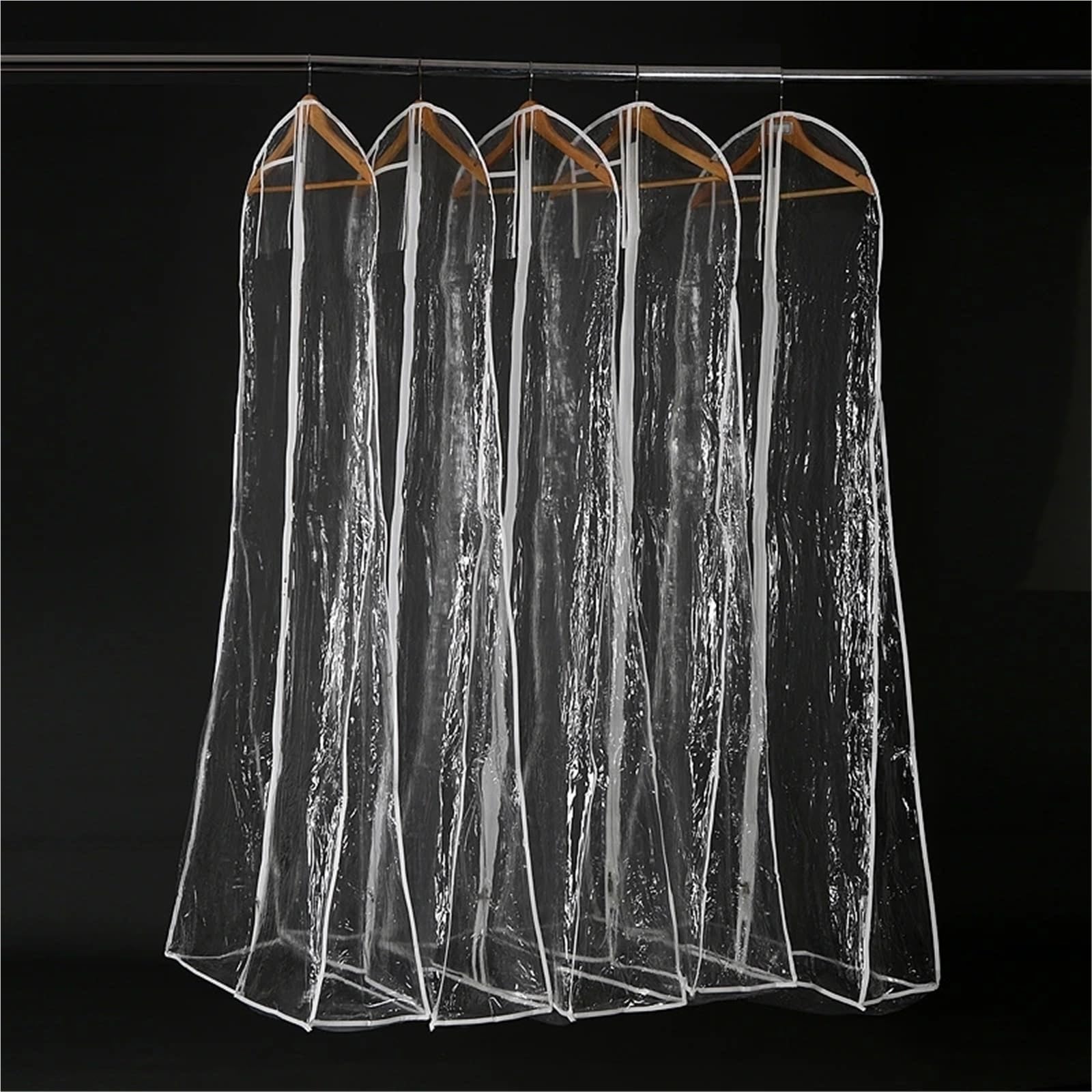 3pcs Transparent Solid For Wedding Dress Cover Extra Large Waterproof Pvc Clothing Garment Bags Para Ropa(1.8M)