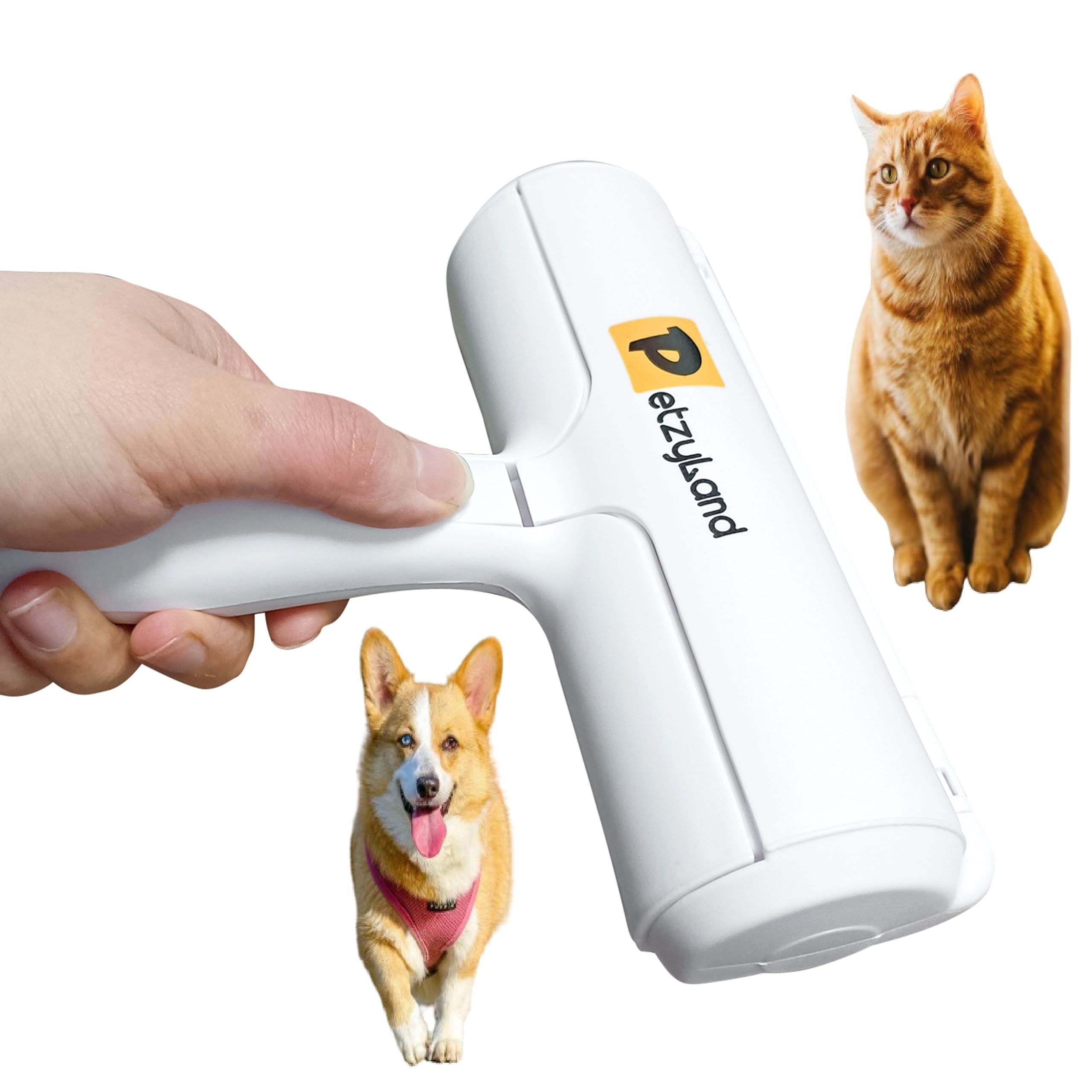 Brosse Anti-Poils Pour Chat et Chien - Autonettoyante Pour Poil Court ou Long - Rouleau Idéal Pour Animaux