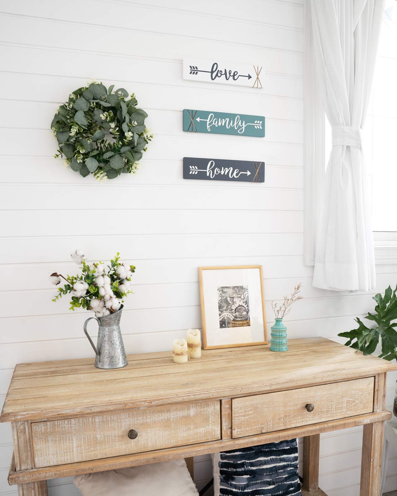 TIMEYARD Set Di 2 Frecce Decorative In Legno Rustico - Decorazione Da Parete Stile Farmhouse Per Cameretta, Soggiorno, Boho