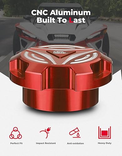 Miniatura 4 de KEMIMOTO Tapa de gasolina de aluminio compatible con Polaris Slingshot SL LE R S SLR Grand Touring 2015-2023, tapa de aceite tapa de combustible