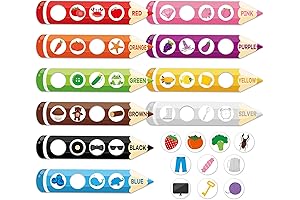 10 Pack Magnetic Color Sorting Kit: Learning Magnet Set for Color and Pattern Discovery