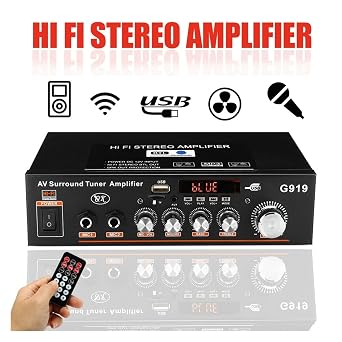 G919 High Fidelity Bluetooth Digital Power Amplifier Board 18W + Watt Stereo Amplifier Amplificador Home Theater USB SD Card MP3 Player