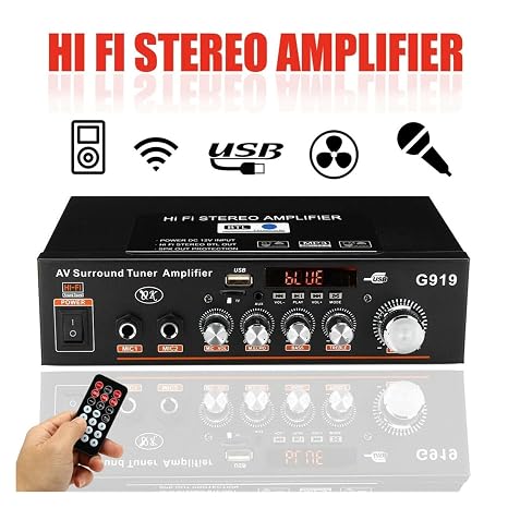 G919 High Fidelity Bluetooth Digital Power Amplifier Board 18W + Watt Stereo Amplifier Amplificador Home Theater USB SD Card MP3 Player