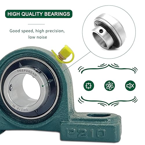 Miniatura 164 de 4 unidades UCP205-16 Cojinetes de bloque de almohada de 1 pulgada de eje de hierro fundido p205 rodamientos con 1 pulgada de diámetro montado bloque