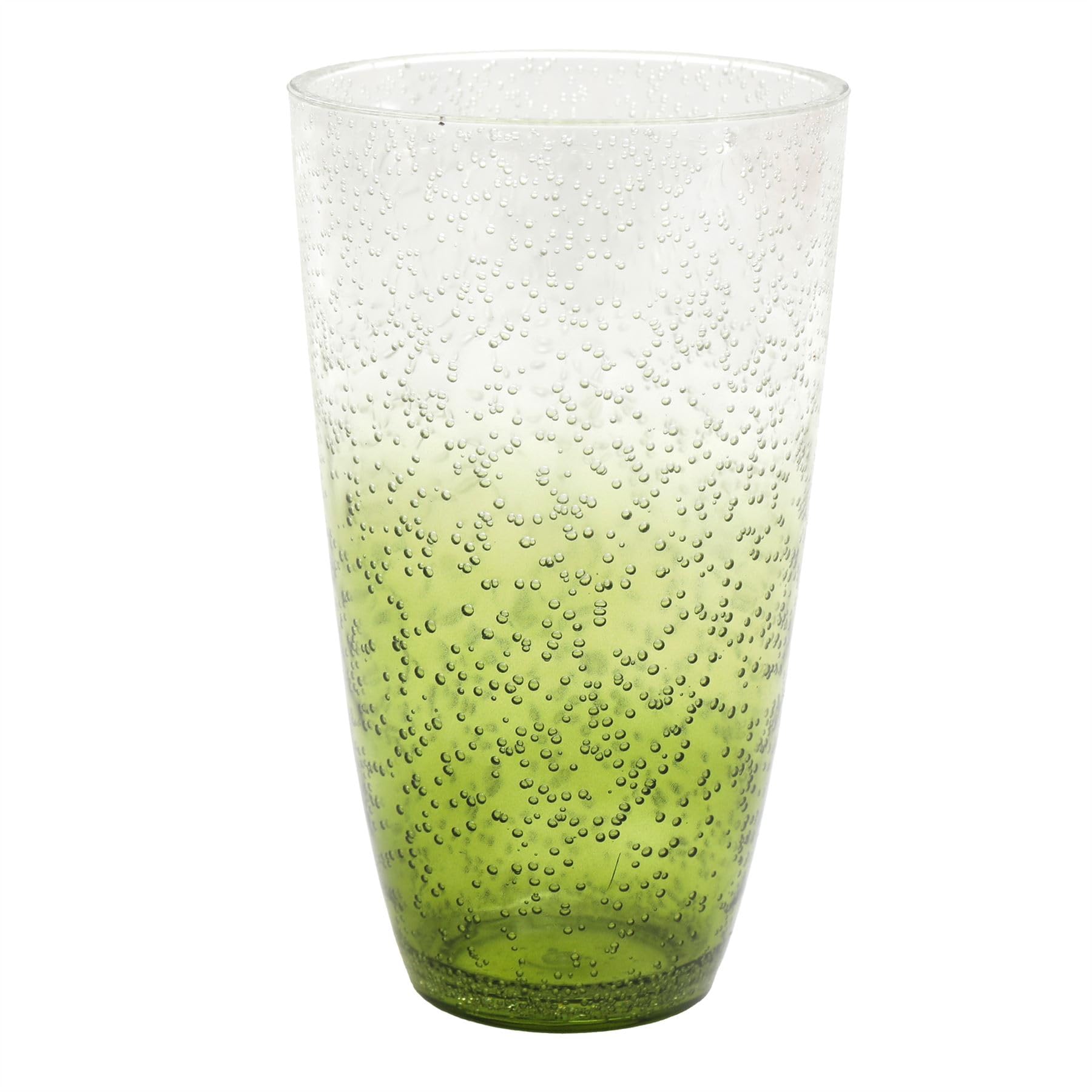 Carousel Home Large Green Bubbles Plastic Tumbler Glasses | Plastic Drinking Glasses Clear Plastic Glasses | Reusable Drinkware Outdoor Drinks Glasses - 650ml