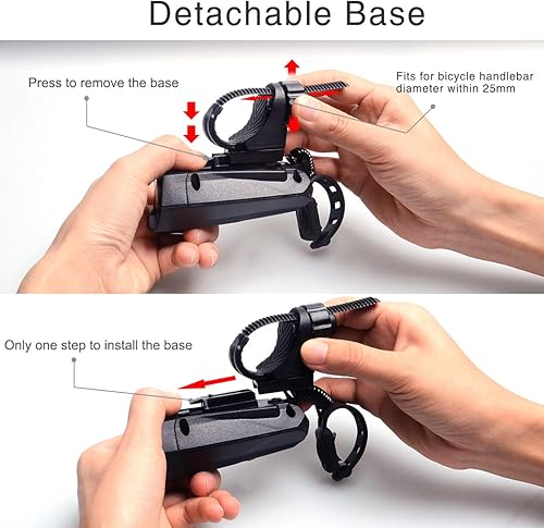 Miniatura 3 de Coolrunner Bocina de bicicleta, timbre eléctrica ultra fuerte, 6 modos, manillar de ciclismo, timbres de alarma con destornillador gratis para