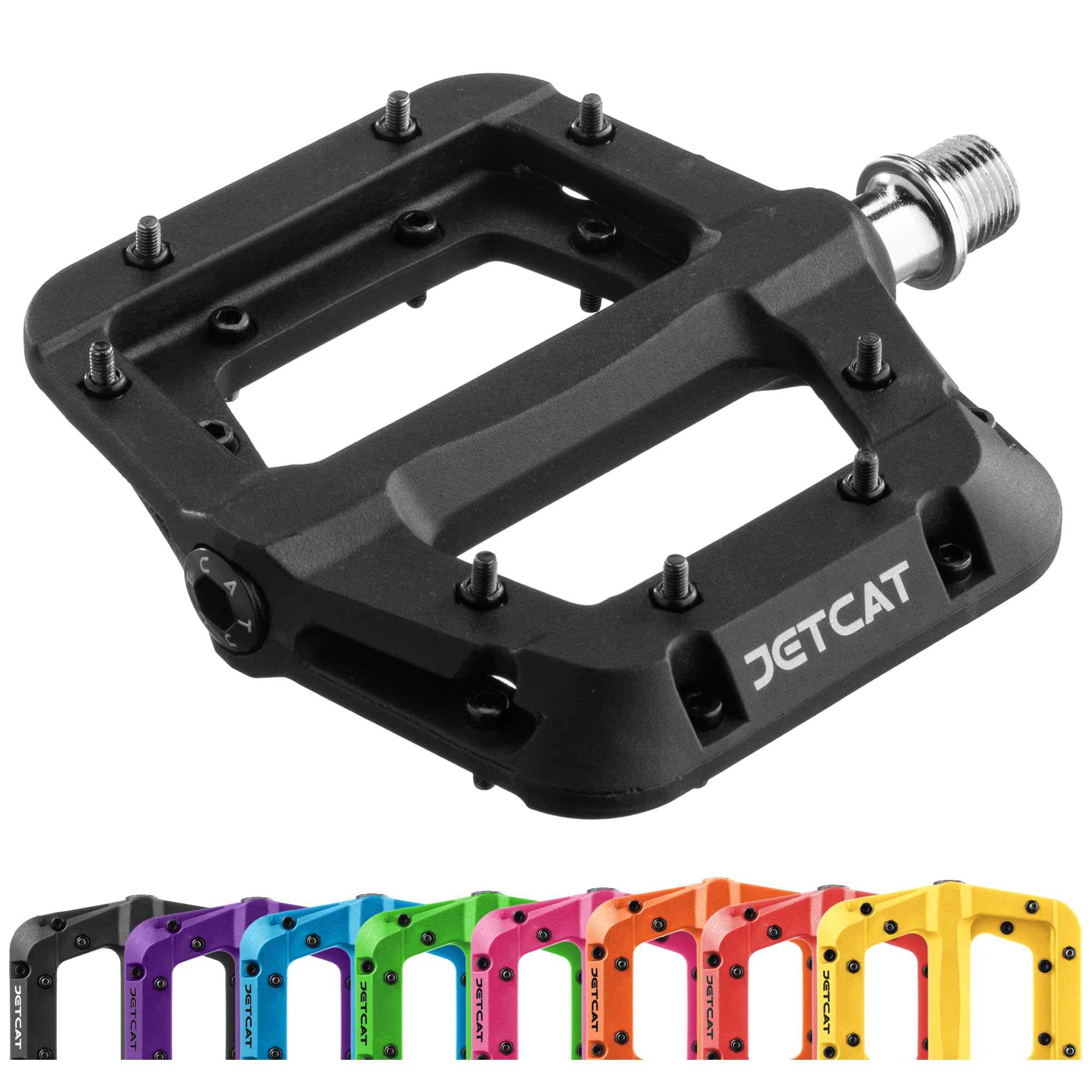 Mountain Bike Pedals Flat - MTB Pedals Flat, Bicycle Pedals for BMX/MTN/Road/Gravel/EBike, BMX Pedals, Platform Pedals, Adults & Kids Bike Replacement Upgrades Parts 9/16