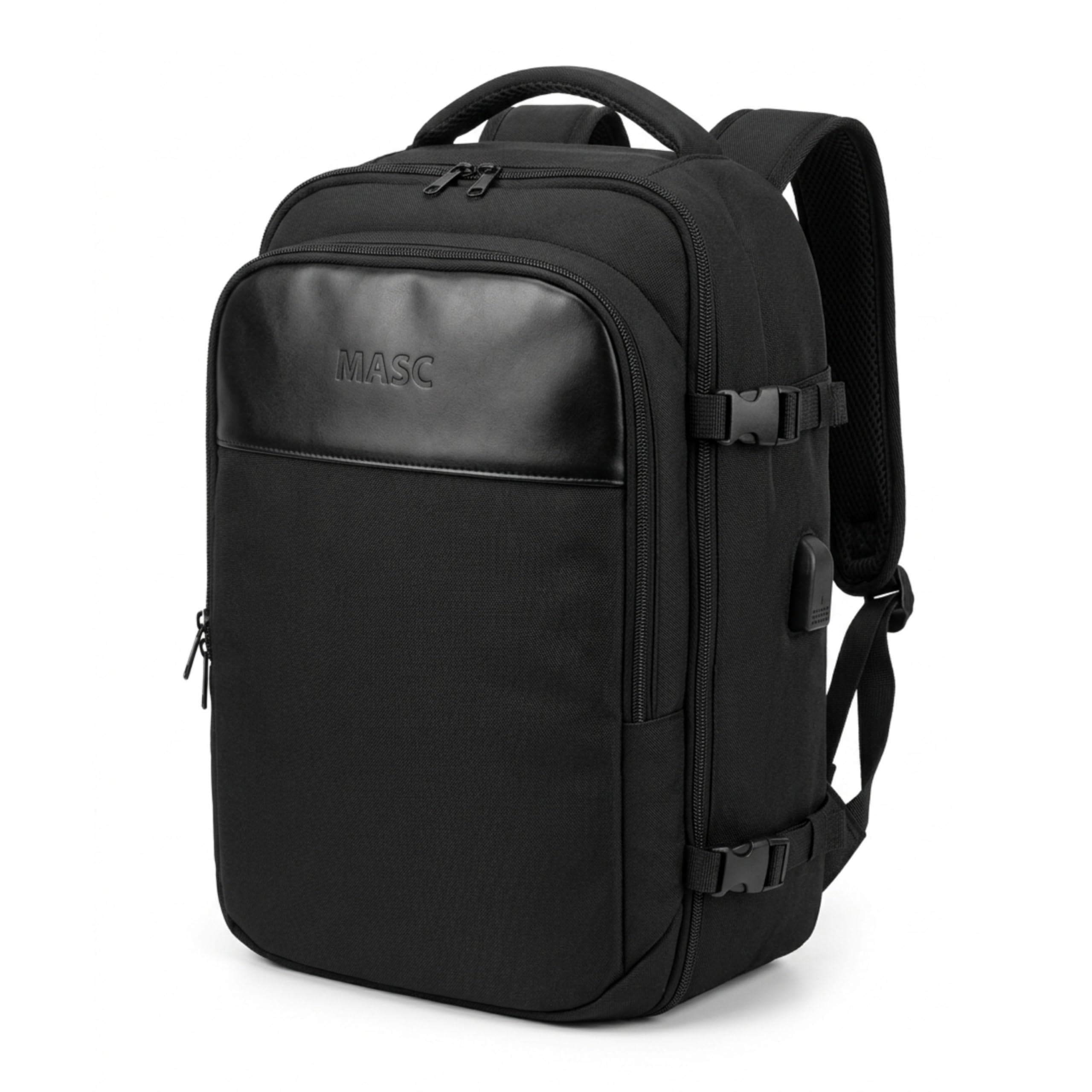 Mochila de Cabina Ryanair 40x30x20, Equipaje de Mano de Viaje de 24 litros con Compartimento para Portátil, Mochila-Maleta Impermeable para Avión con Candado y Cargador USB