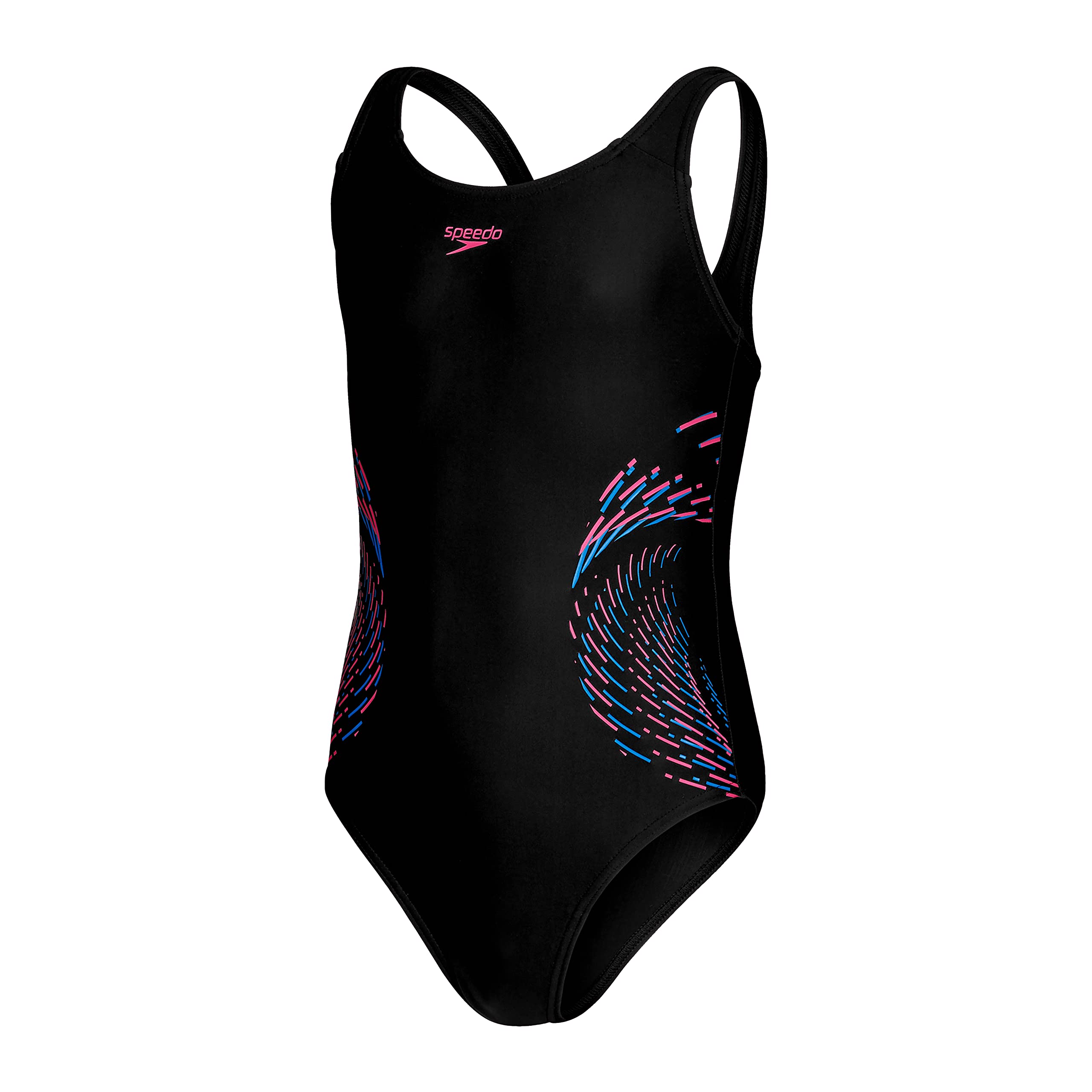 Speedo Plastisol Maillot de bain pour fille Dos musclé Noir/rose