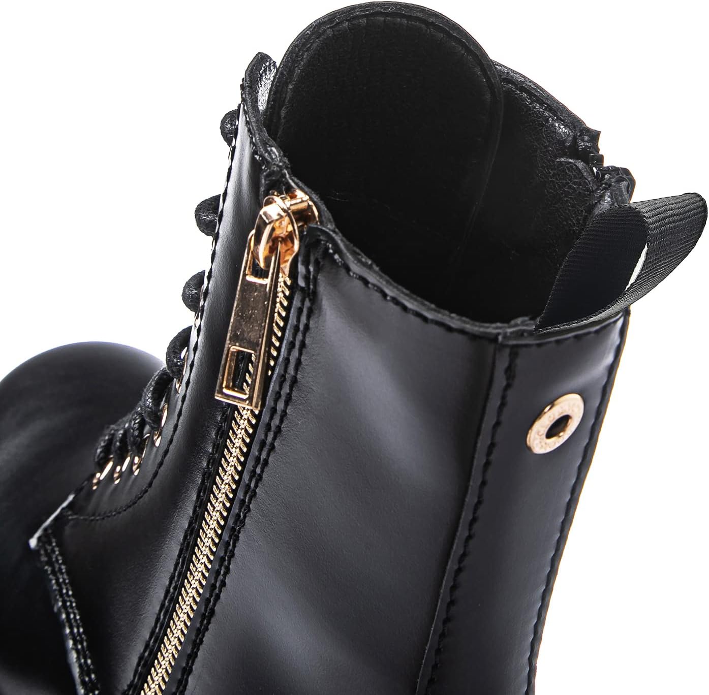 GLOBALWIN Women's Combat Boots Lace Up Boots For Women Ankle Booties For Women Low Heel - Image 5