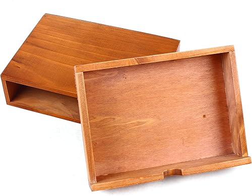 Miniatura 7 de Titunjian Organizador de escritorio de madera con cajones, cajones de almacenamiento de escritorio de 2 capas, cajones de almacenamiento apilables,