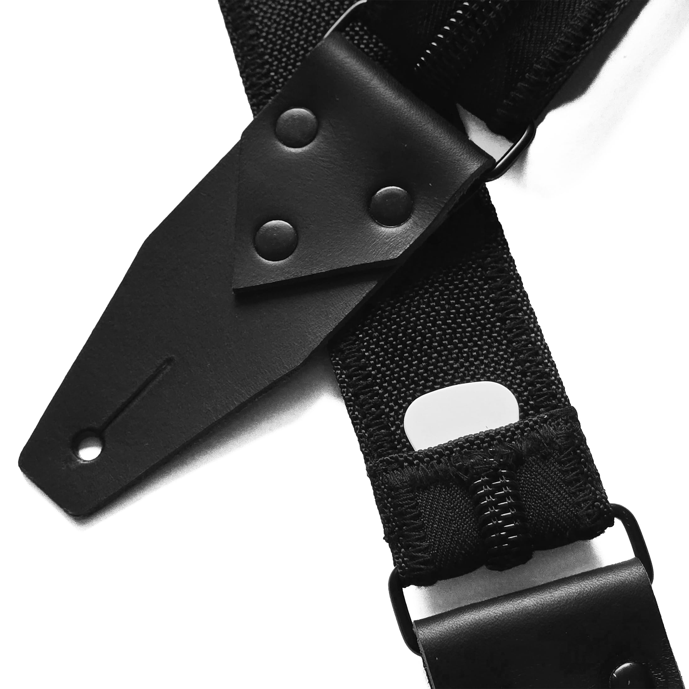 BigBo Ultra Black tracolla per chitarra, Rock, Gotico, Tracolla per cerniera, Tracolla in metallo pesante, Rock gear