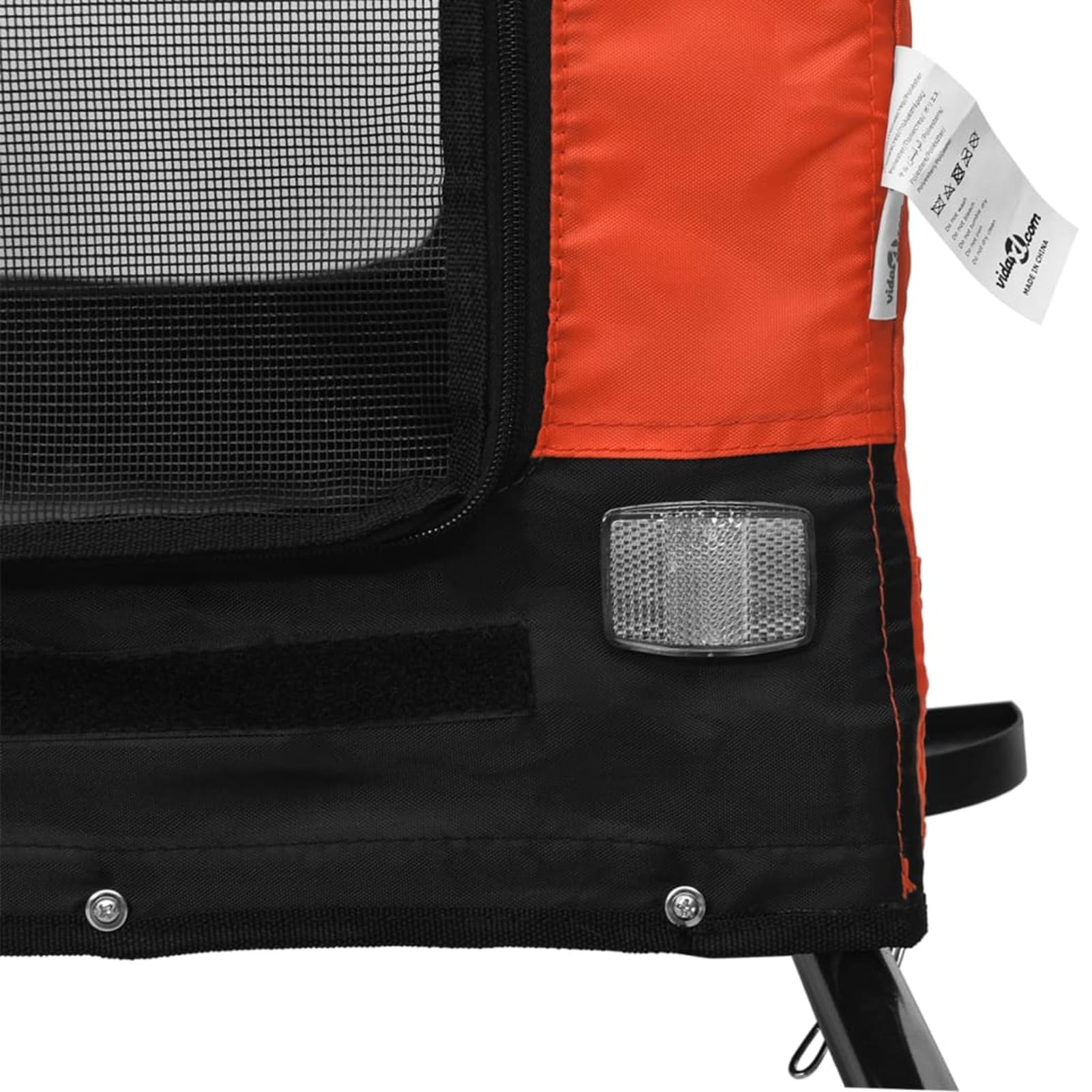 Remolque Bicicleta para Perros Hierro Tela Oxford Naranja Negro Carro para Bicicleta