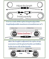 Vista 2 de Coosin - Cerraduras de seguridad para bebés, asas de seguridad para niños, instalación simple, cerraduras de correa de seguridad para el hogar, se