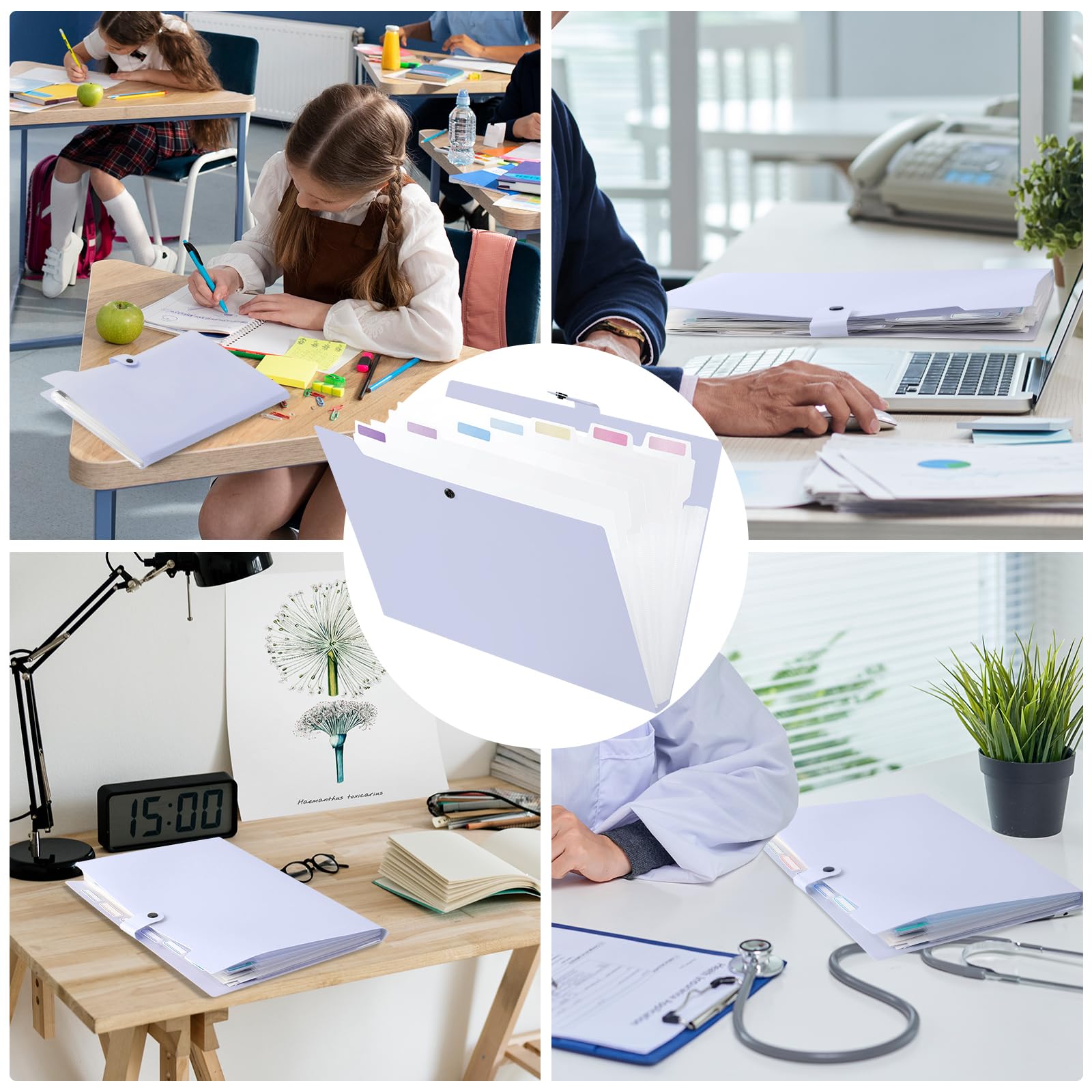 Documentenmappen voor inhoud A4, diagonaal gestreept