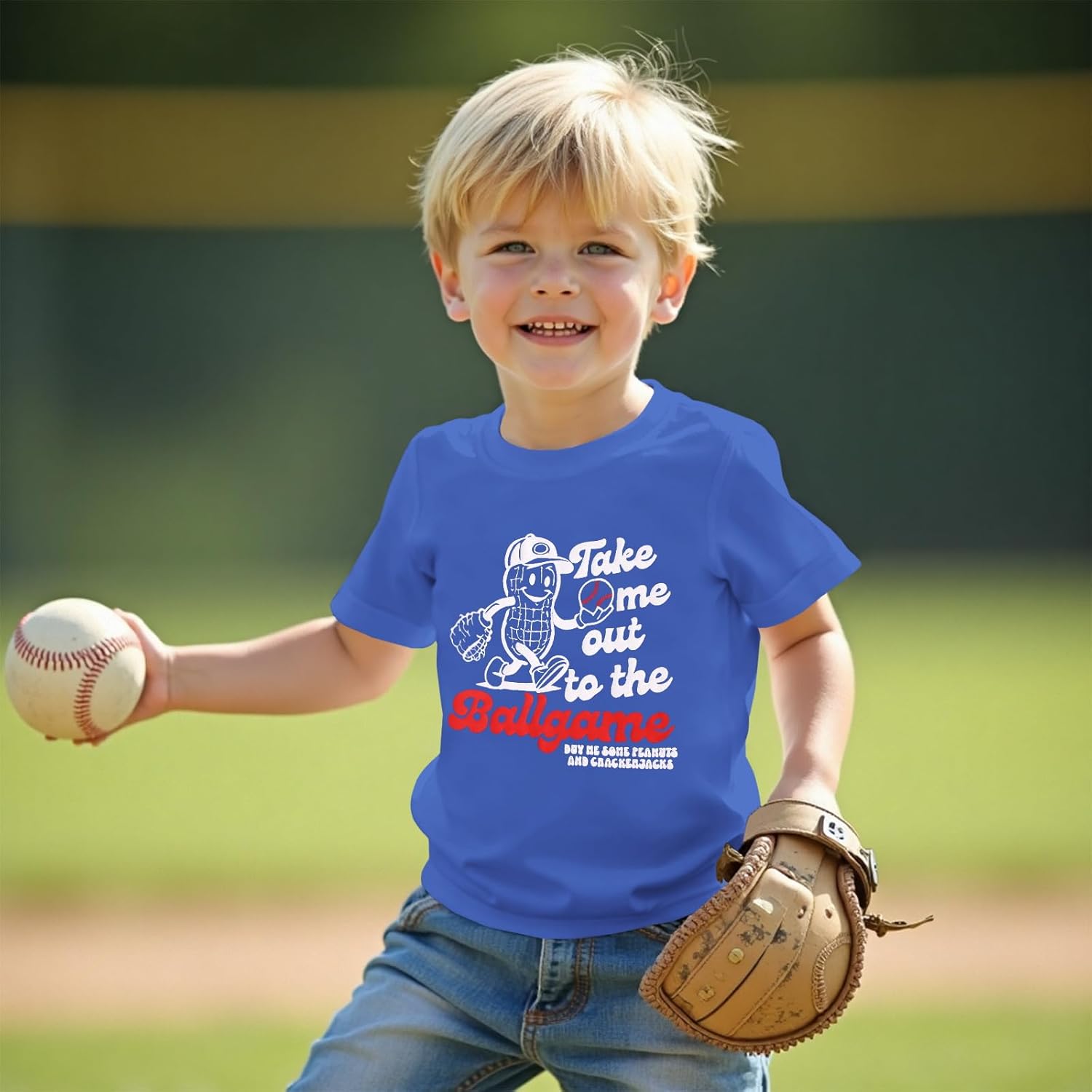 Baseball Shirt for Toddler Boy Girl Take Me Out to The Ball Game Funny Shirt Baseball Lover Outfit Kid Game Day Top - Image 2