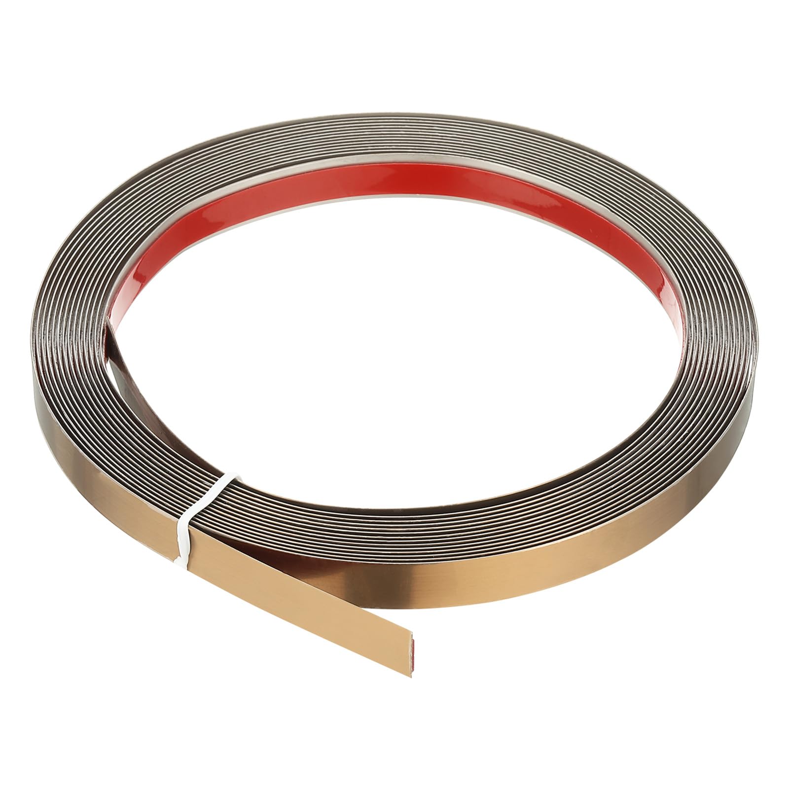 Moulure autocollante en acier inoxydable miroir or rose pour des finitions murales de luxe