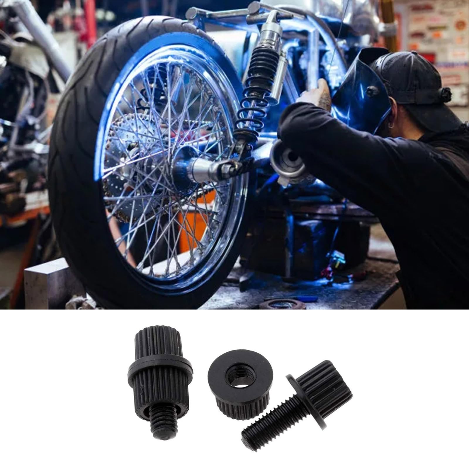 DRAGONRUN 4pcs Nylon License Plate Mounting Kits Corrosion Resistant Bolts Convenient License Plate Screw for Easy Installation, White