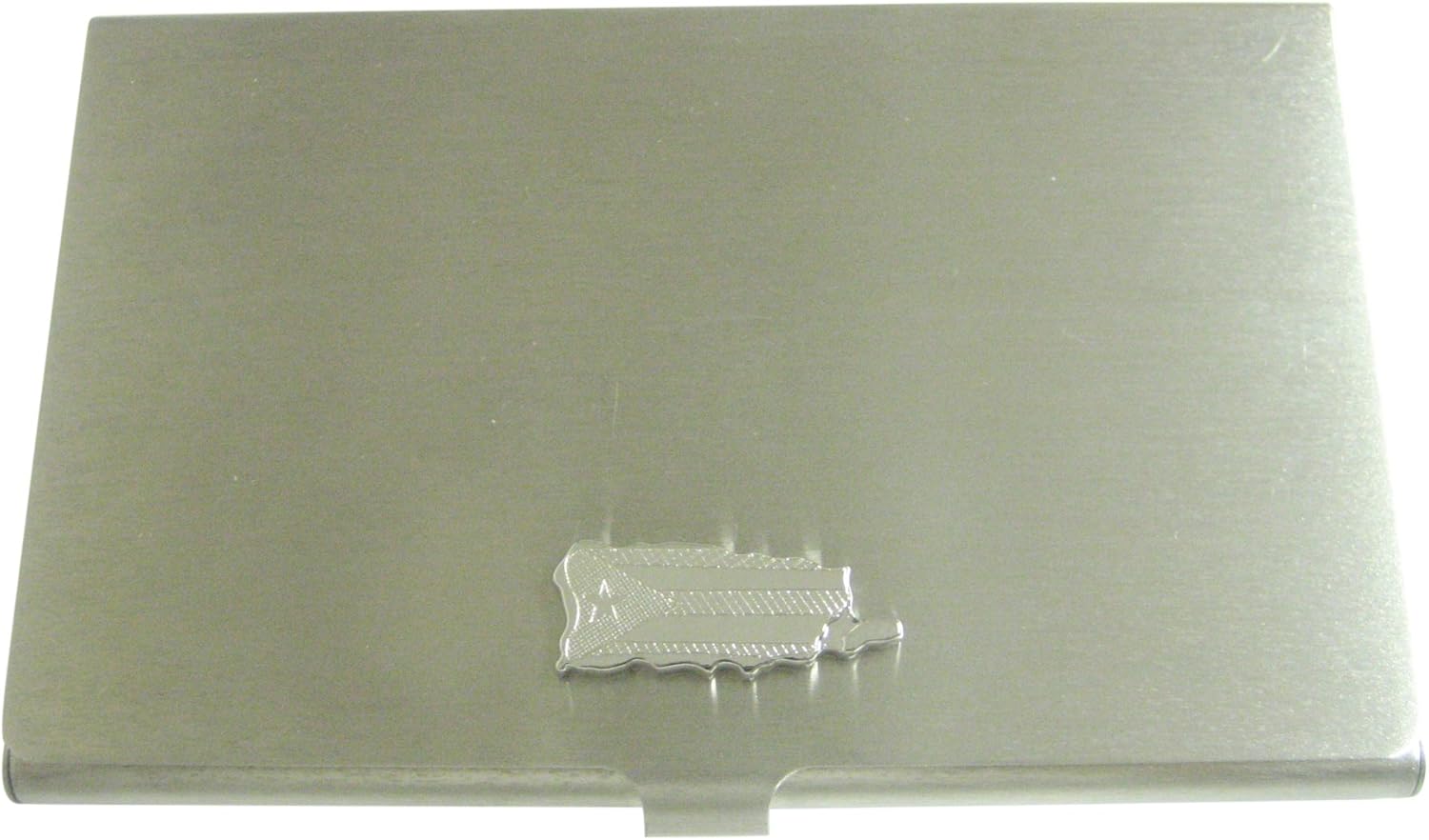 Puerto Rico Map Shape and Flag Design Pendant Business Card Holder