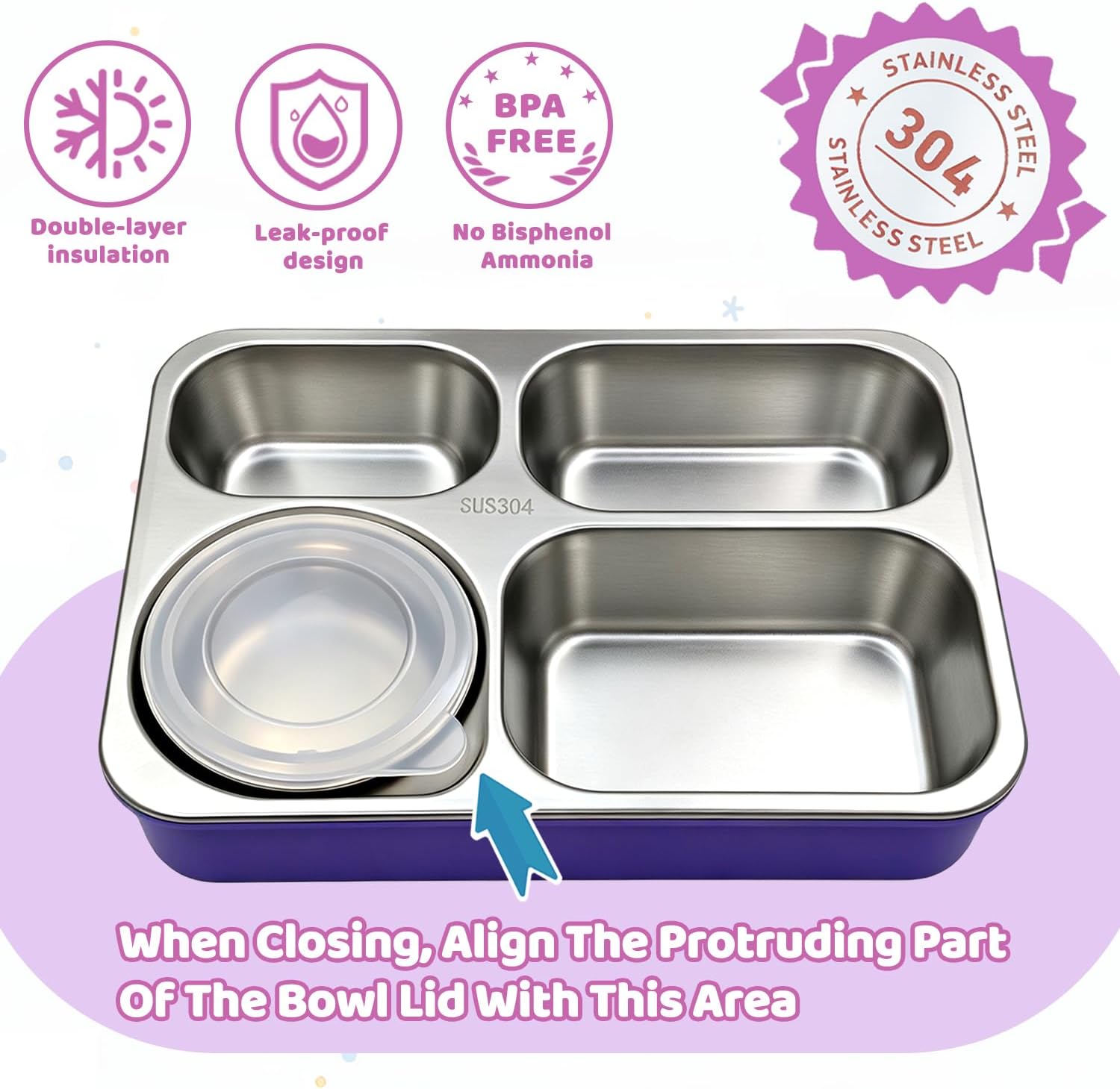 Kids Stainless Steel Lunch Box 304