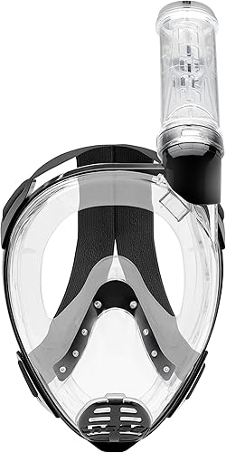 Miniatura 3 de Adult Snorkeling Set - Full Face Mask, Wide Clear View, Anti-Fog System - Easy Breathing Safety First - Lightweight Adjustable Open Heel Fins -
