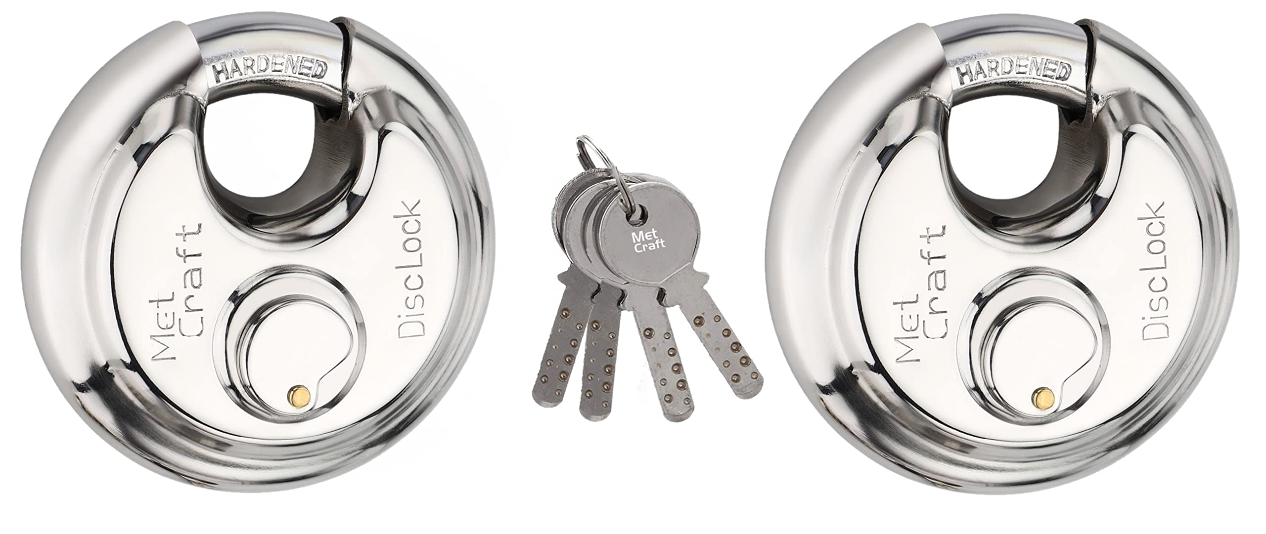 Met Craft Stainless Steel 304 Grade 70mm Padlock for Shutter and Grill with 4 Brass Computerized Keys Polished Finish (Pack of 2, Silver) (B0BNPT2QL8) Amazon Price History, Amazon Price Tracker