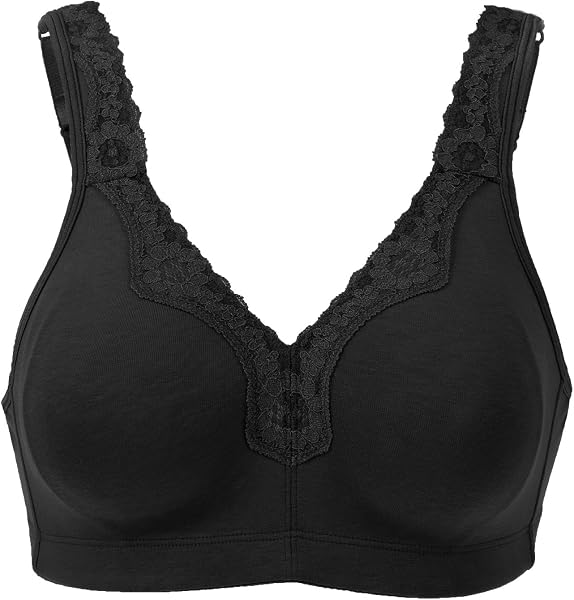 Delimira Women's Non Wired Bras Full Coverage Cotton Comfort Bra Plus Size Non Padded Soft Bras - 5