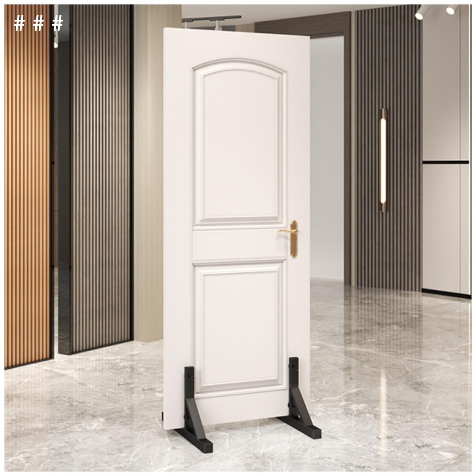Generico Porta Piastrelle in Porcellana Regolabile, Ampio Porta Campioni in Legno, espositore per Negozi e Sale espositive, Nero 54x50 cm, Soluzione Perfetta per la vetrina delle Piastrelle.