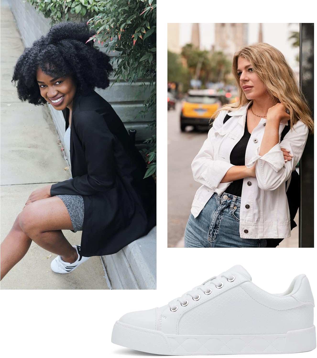 Jeossy Women's Flat Low Top Casual Fashion Sneakers Round Toe Shoes with Zipper - Image 4