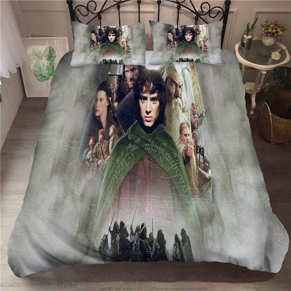 Ste-X Bedding Set Printing Duvet Cover and Pillowcases 50x75cm 2/3 Pieces Fashion Home Bedding (200x200cm(Double),Style 04)