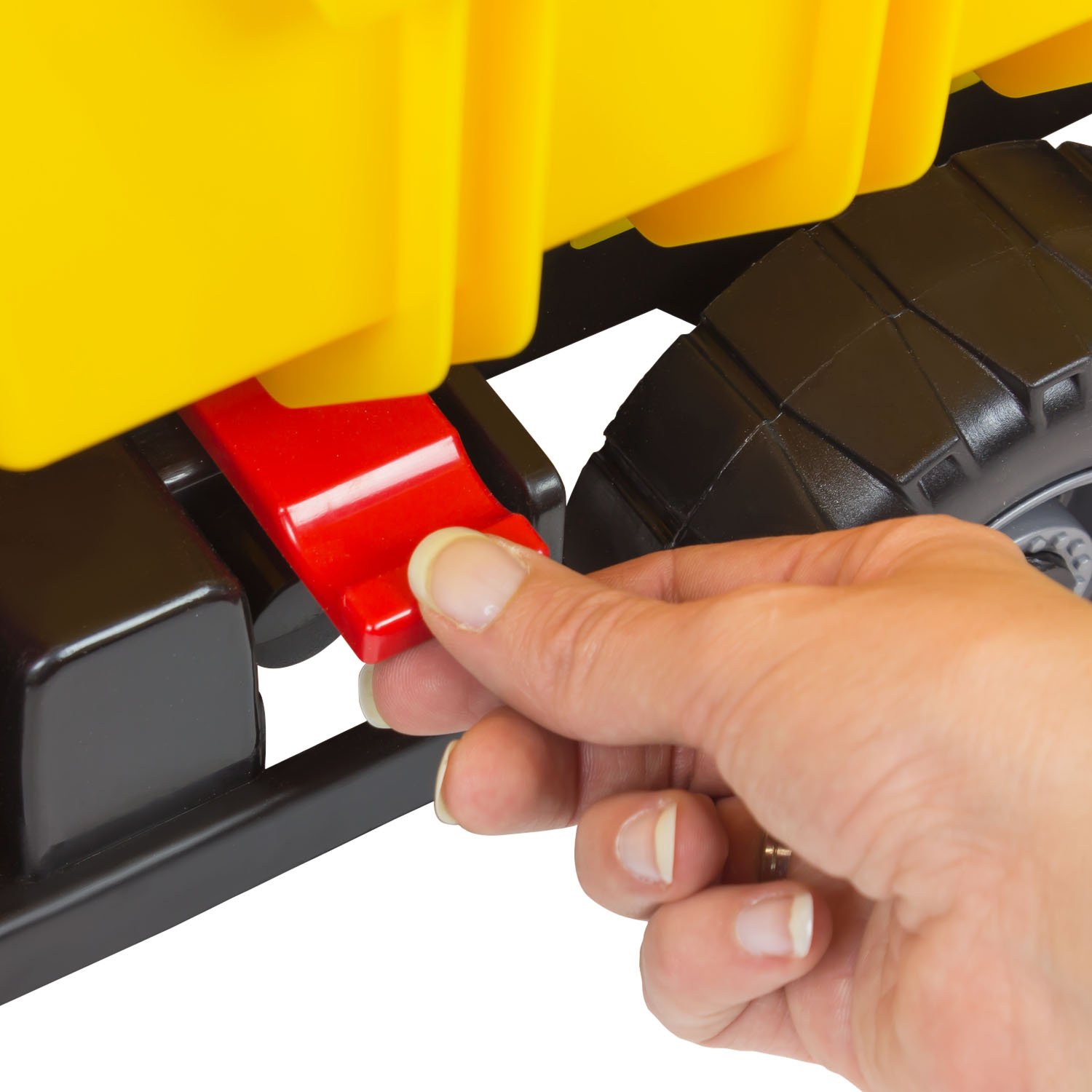 LENA - 2031 Camion Benne géant GIGA Trucks Mercedes Benz Actros d'environ 63 cm, XXL à 3 essieux, Grande capacité de Charge et Benne basculante verrouillable, pour Les Enfants à partir de 3 Ans