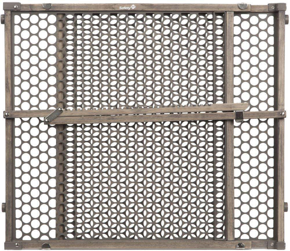 Safety 1st Barrière de Porte réglable pour bébé, barrière de Fixation à Pression pour Animaux domestiques, Tout-Petits, bébés, Enfants, Bois Vintage, Gris