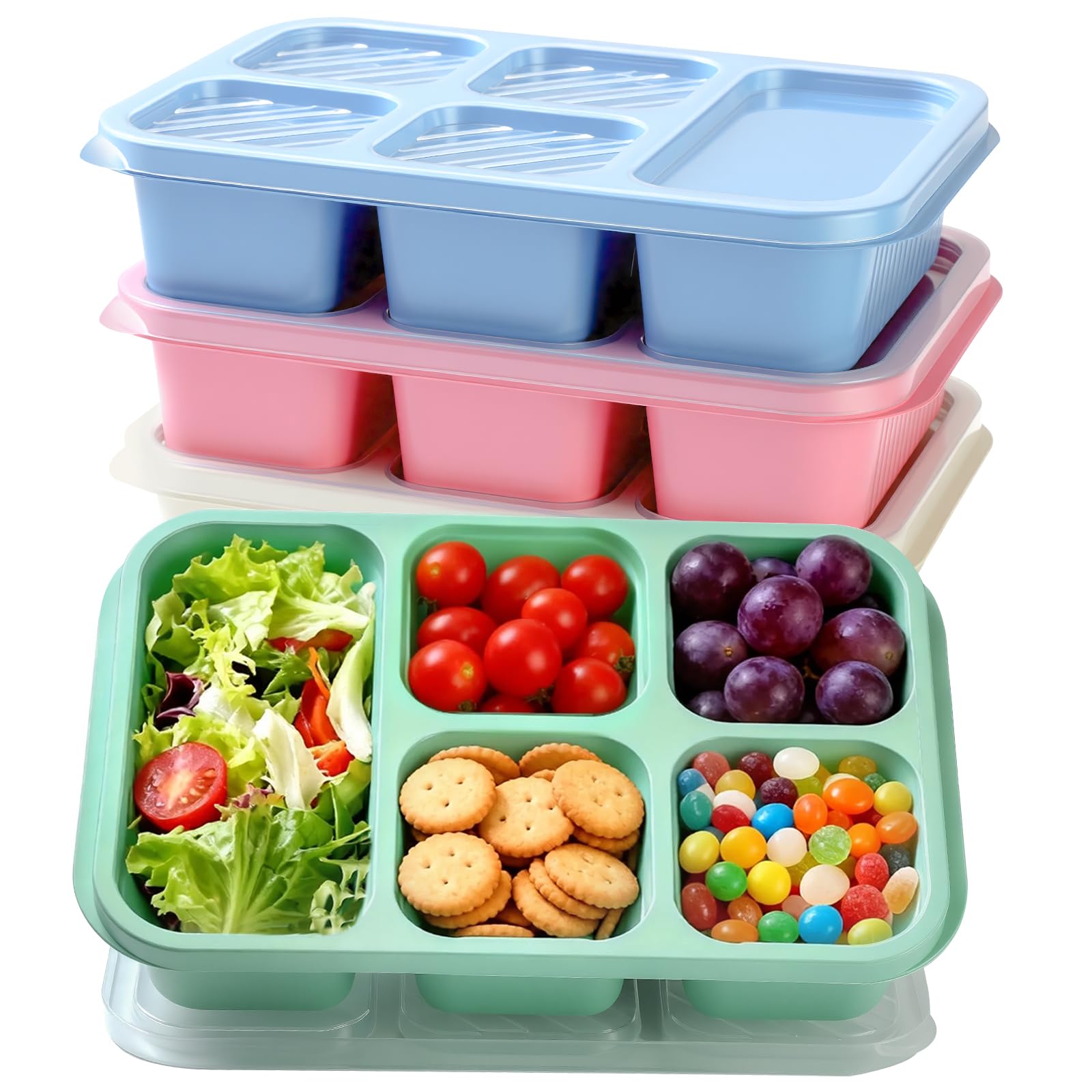 Otopone 4 Pcs Snack Box, Snack Box with Compartments