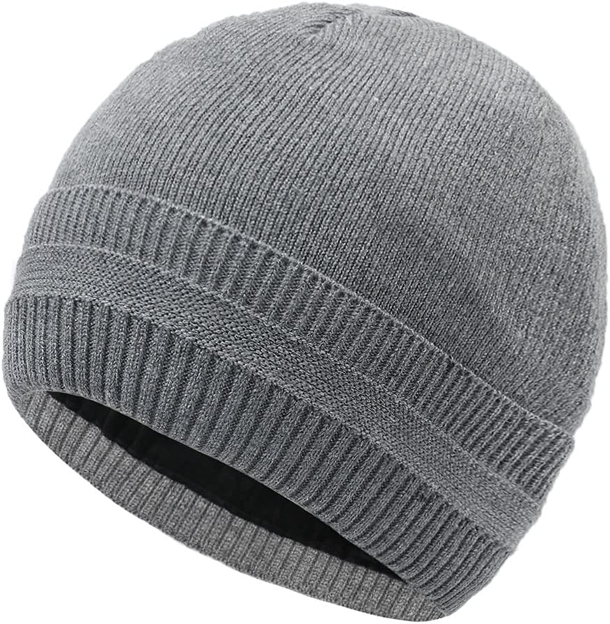 Hat Men Warm Cold-Resistant Ear Protection Knitted Thick Outdoor Ski Melon Cap