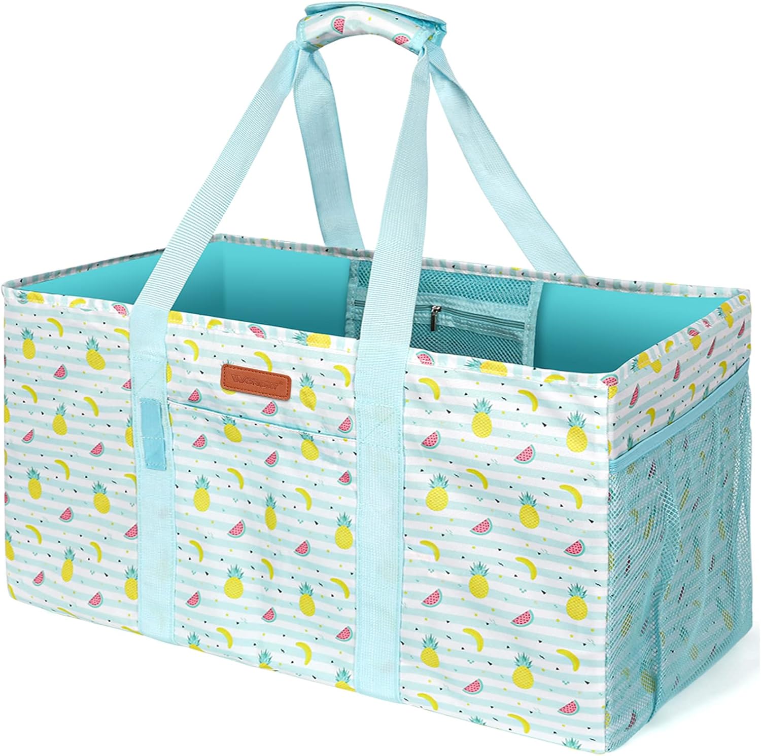 WONDAY Beach Tote,Utility Tote, Extra Large Utility Tote Bag, Reusable Grocery Bags Foldable, Large Tote Bag With Handles Shopping Bags for Beach, Groceries, Picnic, Laundry