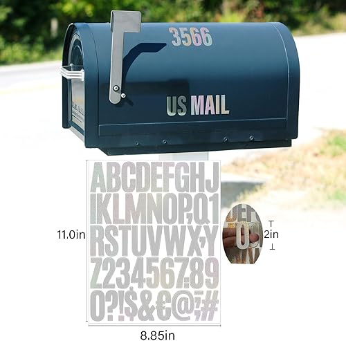 Vista 21 de Calcomanías de letras, 300 piezas, 30 hojas, vinilo autoadhesivo, impermeable, números de buzón, alfabeto para buzón, ventana, puerta, letrero, Negro