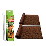 2PCS Reptile Carpet 20 Gallon, Pet Terrarium Liner, Reptiles Cage Mat/Substrate for Snakes, Chameleons, Geckos and Bearded Dragon Tank Accessories with Tweezers Feeding Tongs Desert(30*12in)