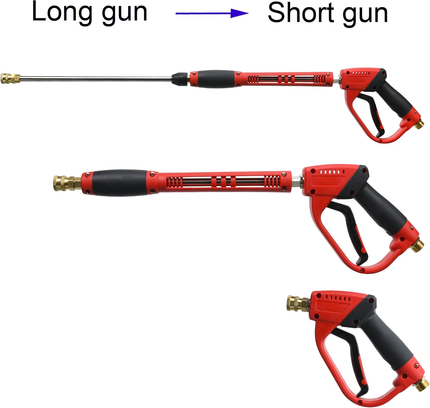 Tool Daily Deluxe Pressure Washer Gun, with Replacement Wand Extension, 5 Nozzle Tips, M22 Fitting, 40 Inch, 5000 PSI - Image 4