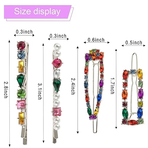 Miniatura 2 de Pinzas para el pelo de boda nupcial, horquillas de cristal con diamantes de imitación, piezas de pelo de flores de cristal, accesorios para el