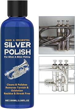 SILVER POLISHING CLEANER - Versatile Trumpet & Jewelry Polish, Compatible with Sterling Silver | Removes Dull & Restores Silver Products, Perfect for Cleaning Silver Accessories, Musical Instruments