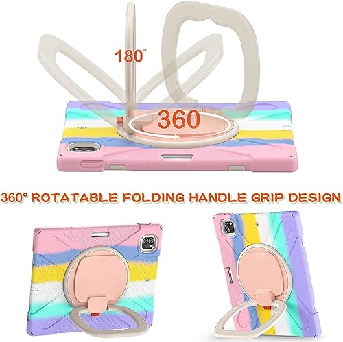 Vista 239 de Funda para iPad (A16) de 11 pulgadas 2025, Aslo para iPad 10 de 10.9 pulgadas 2022, funda resistente a prueba de golpes, soporte giratorio, soporte