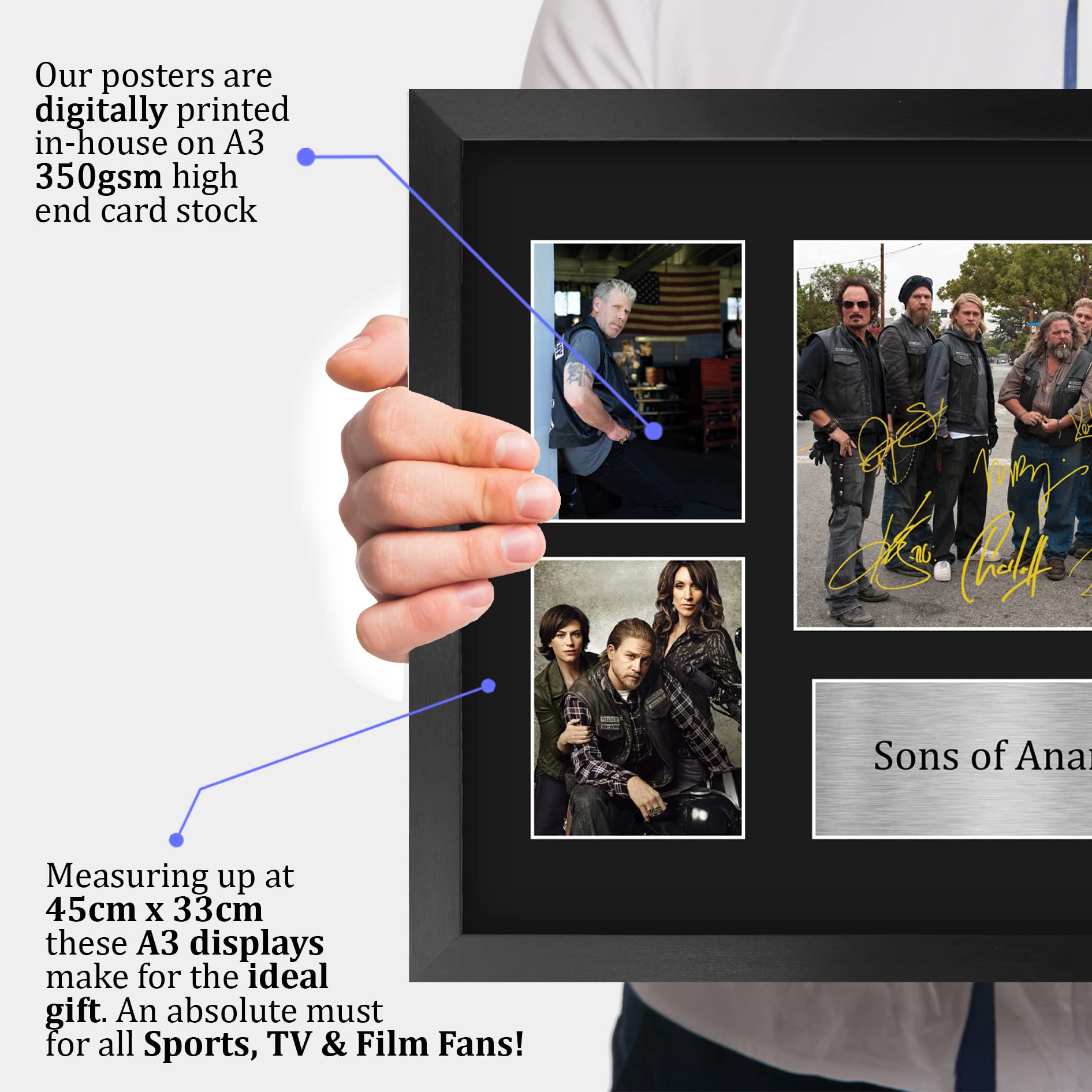 HWC Trading FR A3 Sons of Anarchy Gifts Printed Signed Autograph Picture Presentation Display for TV Show Fans - A3 Framed - Image 3