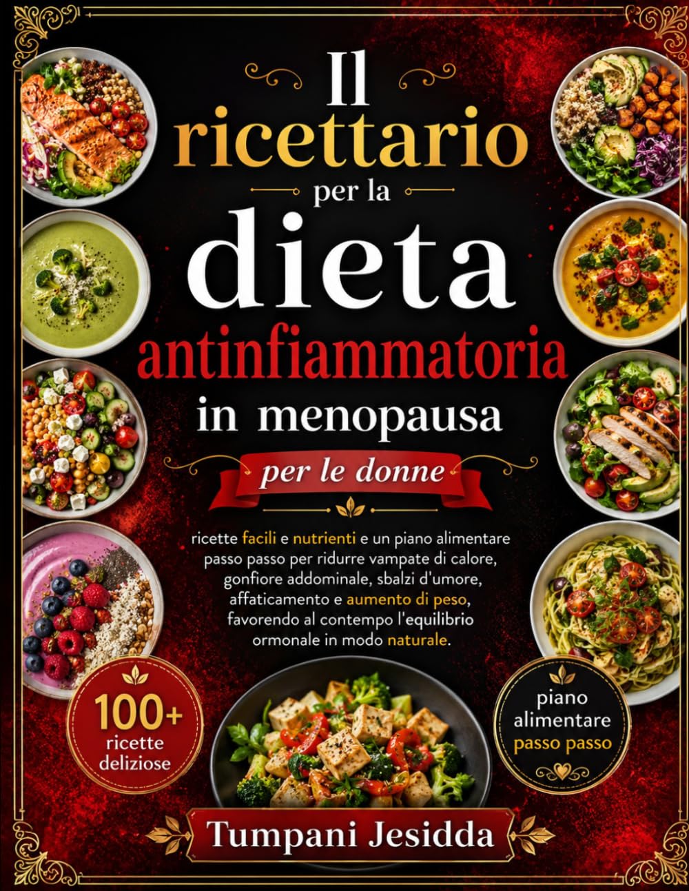 Il ricettario per la dieta antinfiammatoria in menopausa per le donne: ricette facili e nutrienti e un piano alimentare passo passo per ridurre vampate di calore, gonfiore addominale, sbalzi d'umore,