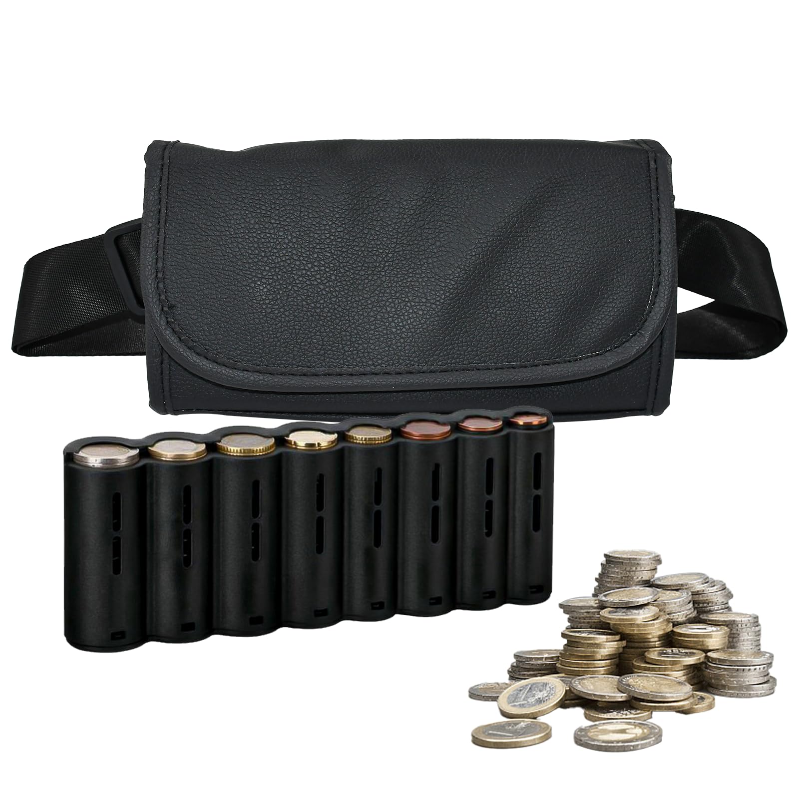 PRIOT EURENKI 동전 홀더 | 133 X 8 X 39 MM 휴대용 휴대용 실용적인 고품질 동전 정리 및 분류기 | 동전 분류기  동전 수집기 동전 분배기 동전 상자-Freehip.co.kr