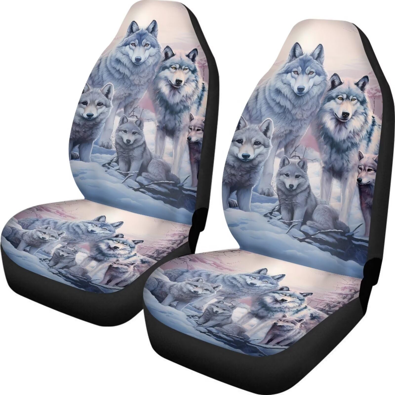 Showudesigns Universal Car Seat Cover Full Set Flower Bee Print Front Seat Covers 2 pc Protector Car Mat Covers, Fit Most Vehicle, Cars, Sedan, Truck, SUV, Van Yellow — view 19
