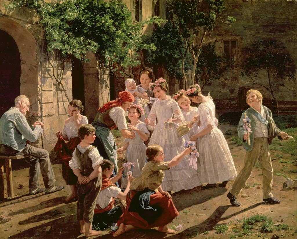 Cuadro de lienzo Corpus Christi Waldmüller para decorar paredes grandes 60x90cm 5
