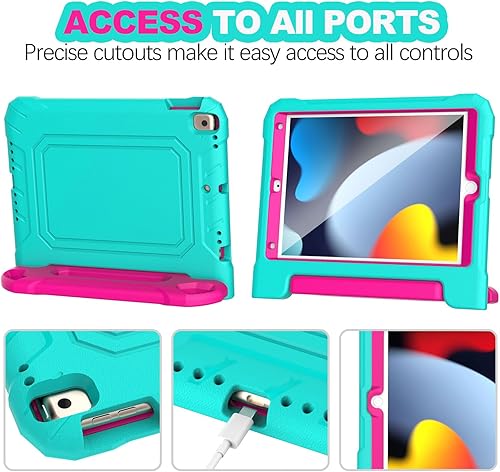 Miniatura 4 de YIHE - Funda infantil para iPad de 10.2 pulgadas 987 generación 202120202019, iPad Pro 10.5 y iPad Air 3, funda para niños con soporte de mango a